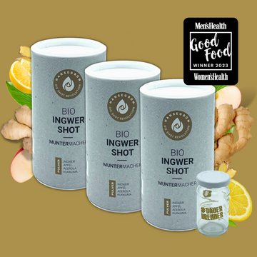 VIER MONATSKUR - 3 x 60 BIO INGWER SHOTS