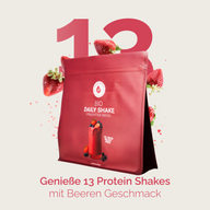 DAILY SHAKES "BEERE": Grafik, 13 Protein Shakes mit Beeren-Geschmack