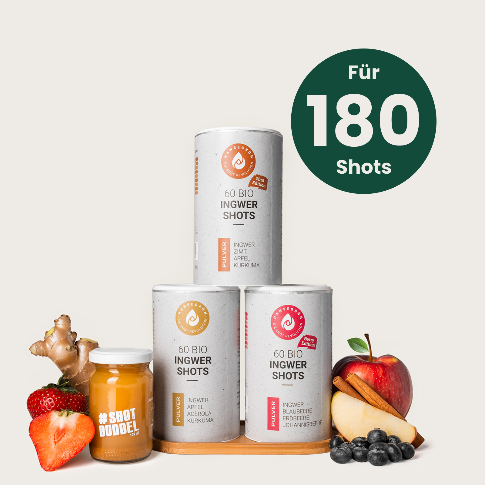 KENNLERNSET INGWER SHOTS