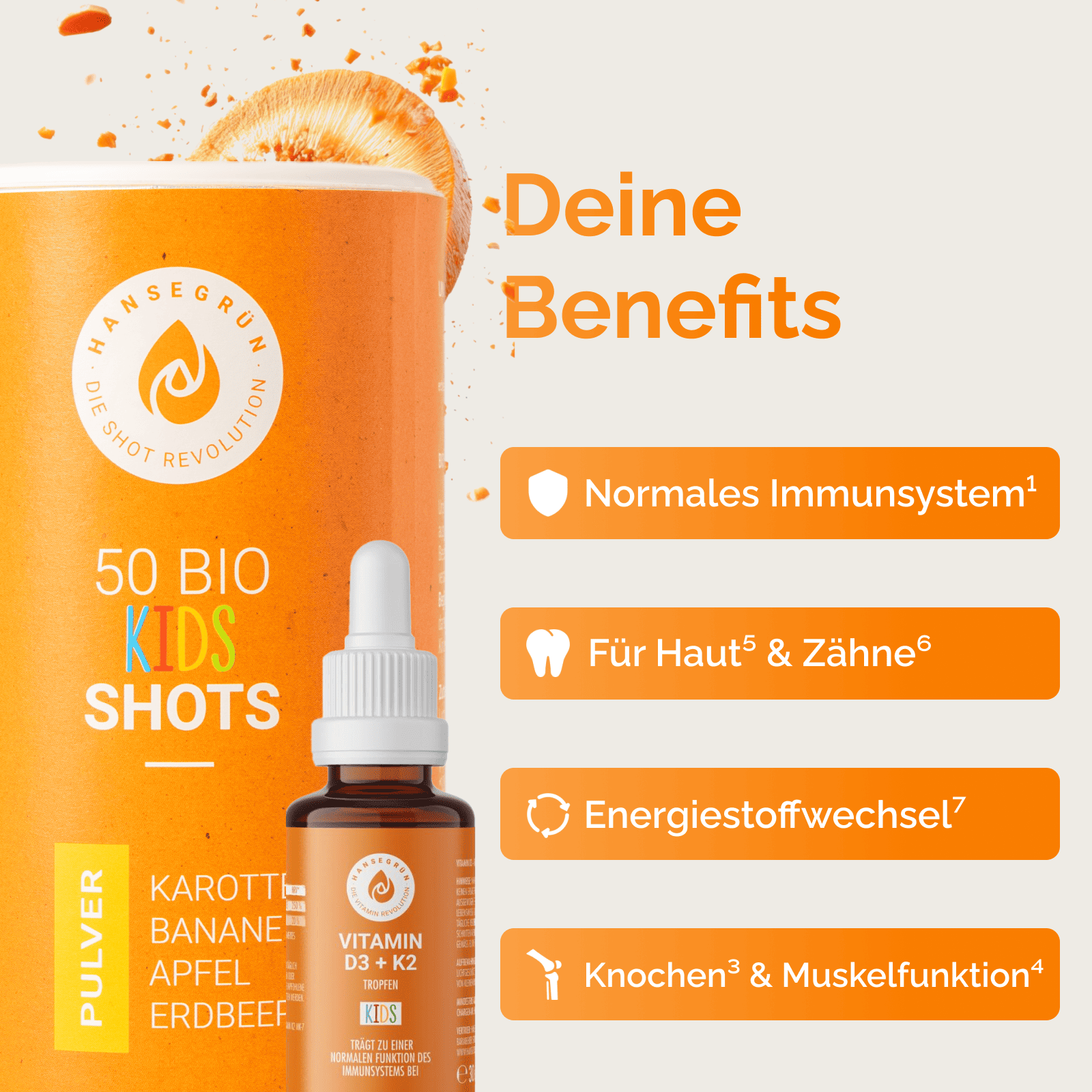 KENNLERNSET KIDS - SHOT & VITAMIN D3K2