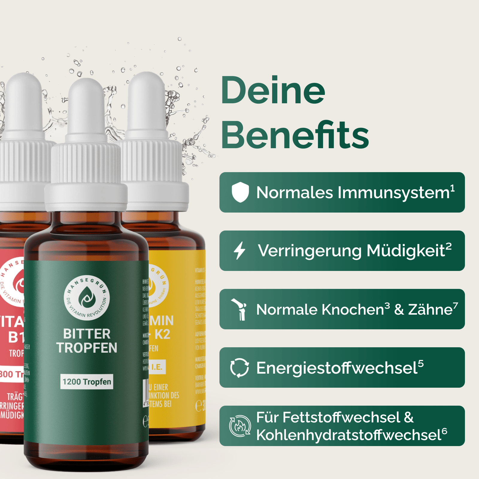KENNLERNSET - VITAMINE & BITTERTROPFEN