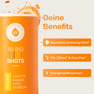 DAILY KIDS SHOTS: Grafik der Dose mit Benefit-Hinweisen