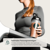 SHAKER TRANSPARENT: Person hält den transparenten Shaker