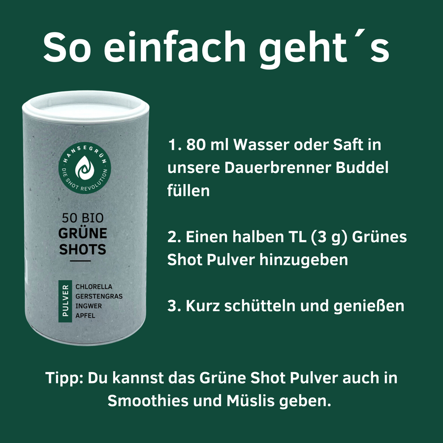 SPARPACK - 2 x 50 BIO GRÜNE DARM SHOTS