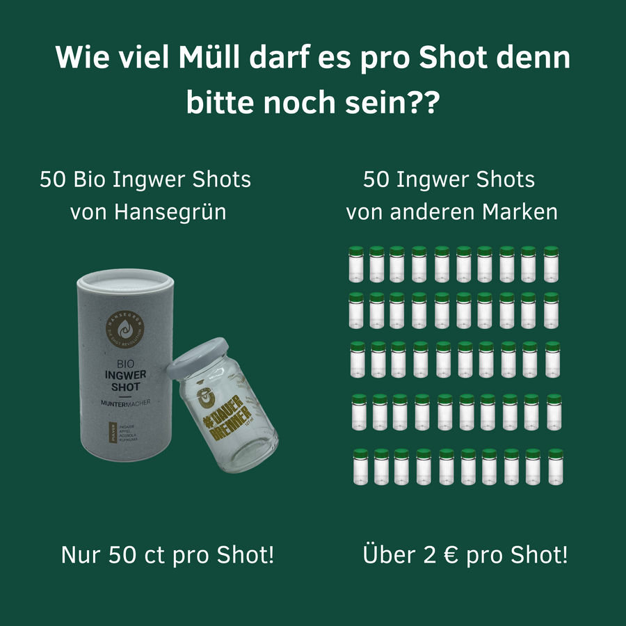 VIER MONATSKUR - 3 x 60 BIO INGWER SHOTS